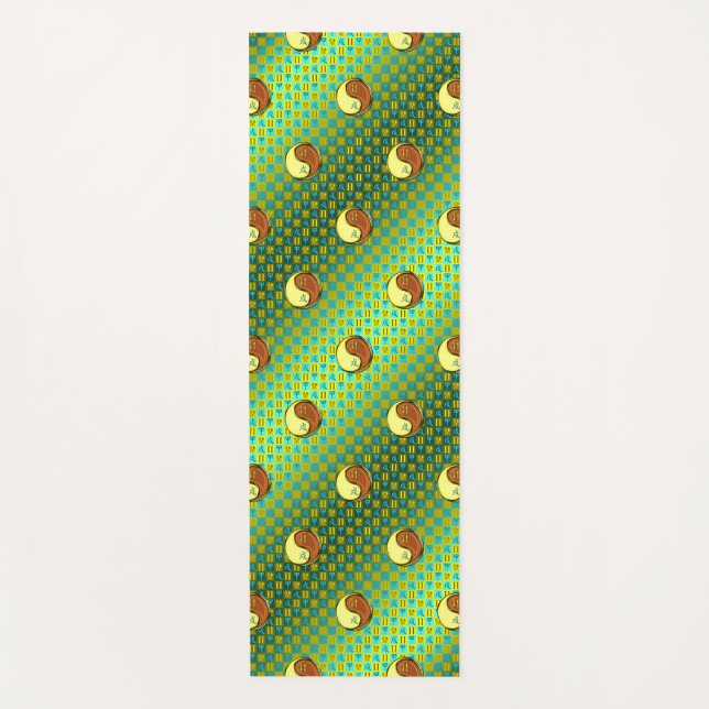 Tapete De Yoga Cão Gemini e Madeira (Frente)