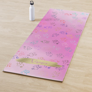 Tapete De Yoga Caos OMs Lavanda, Ombre Rosa Bonito