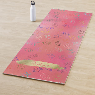 Tapete De Yoga Caos OMs Red Ombre, Om Bonito
