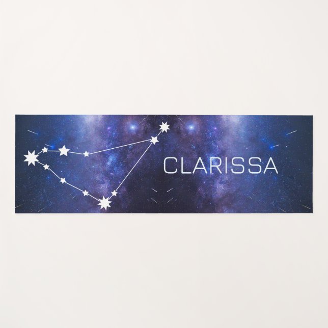 Tapete De Yoga Capricorn Zodiac - Sinal de estrela Yoga Mat (Frente (Horizontal))