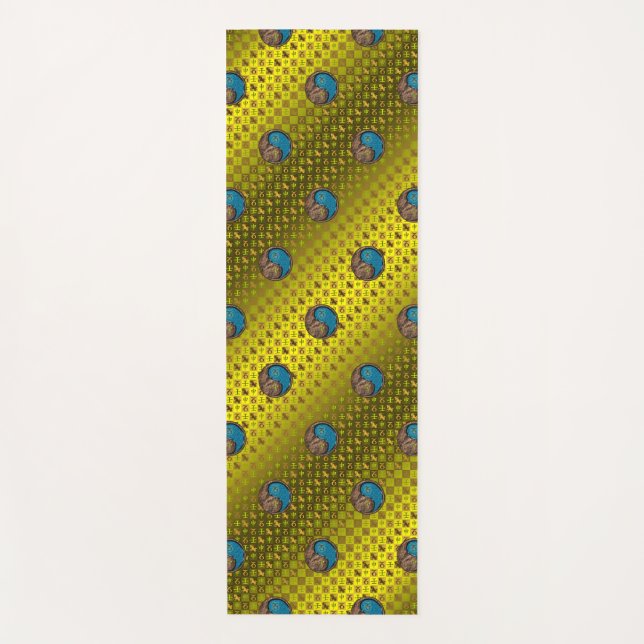 Tapete De Yoga Capricórnio e macaco-água (Frente)