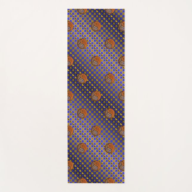 Tapete De Yoga Capricórnio e Ox madeira (Frente)