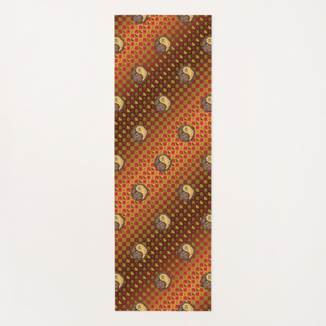 Tapete De Yoga Capricórnio e Tigre-Fogo (Frente)