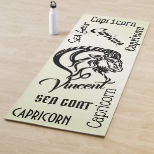 Tapete De Yoga Capricórnio Pessoal - Zodiac Verde
