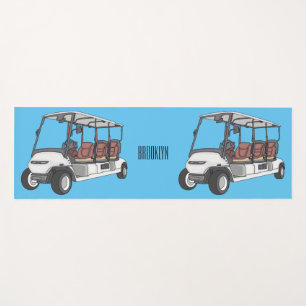 Tapete De Yoga Carrinho de golfe / desenho animado de buggy de go