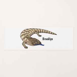 Tapete De Yoga Cartografia de répteis de lagarto azul