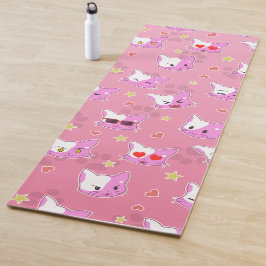 Tapete De Yoga Cartoon Katzen 