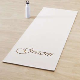 Tapete De Yoga Casamento elegante de chic white