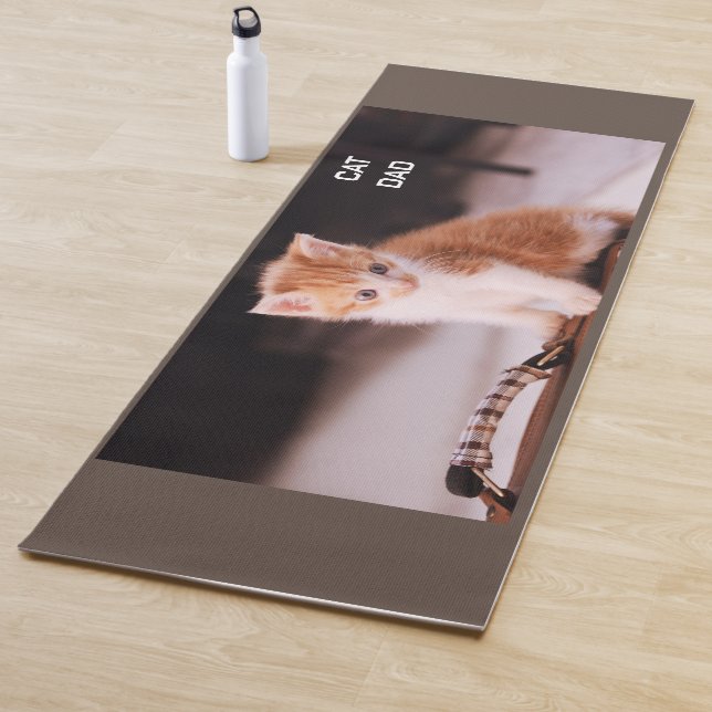 Tapete De Yoga Castanho "Pai de Gato" Laranja Kitten (In Situ)