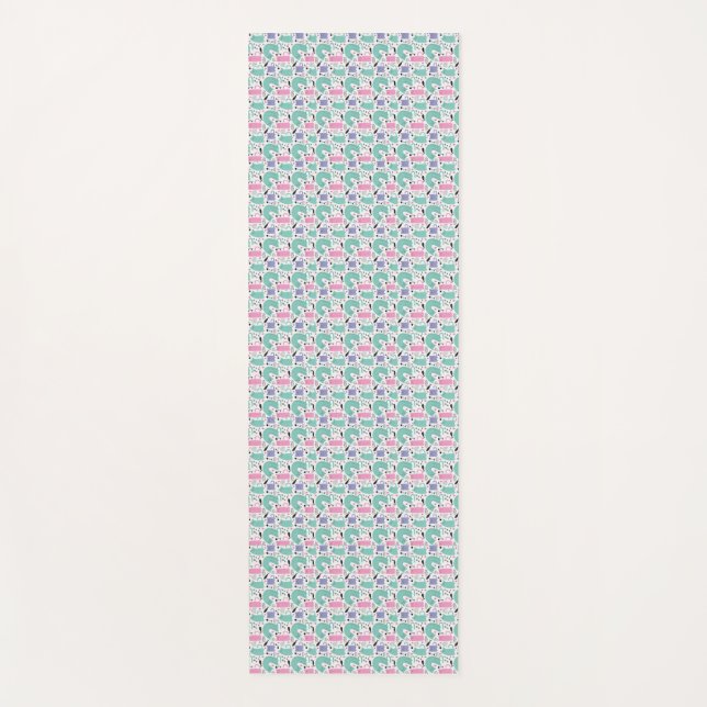 Tapete De Yoga Cat Art | Gatos-De-Chuva (Frente)