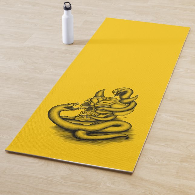 Tapete De Yoga Caveira - Cabeça Diabo com Cobra (In Situ)