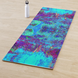 Tapete De Yoga Cena de Jardim Azul Impressionista Psicodélico