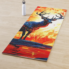 Tapete De Yoga Cena de Stance-Crimson Fiery Deer Stance