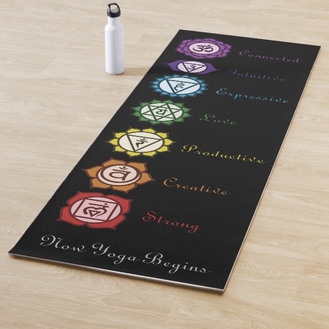 Tapete De Yoga Chakra Agora Yoga Começa Negro (In Situ)