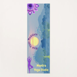Tapete De Yoga Chakra Yoga Pose do Sunrise Personalizável