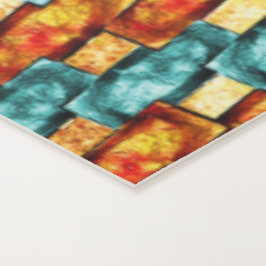 Tapete De Yoga Chapas retangulares esculpidas e manchadas, ciano