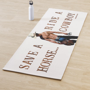 Tapete De Yoga Chapéu de cowboy de palha save horse ride Slippery