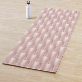 Tapete De Yoga Chic Elegante de Abstrato Metálico Cor-de-Rosa