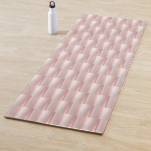 Tapete De Yoga Chic Elegante de Abstrato Metálico Cor-de-Rosa