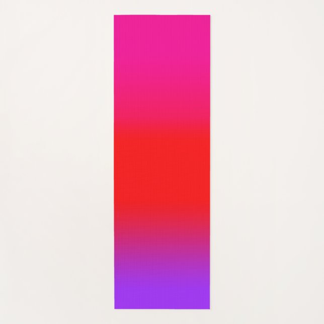 Tapete De Yoga Chic Magenta Vermelho Roxo-Rosa-Rosa-Profundo (Frente)