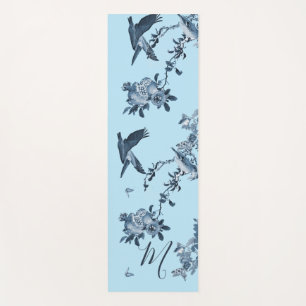 Tapete De Yoga Chinoiserie Floral Na moda Monograma