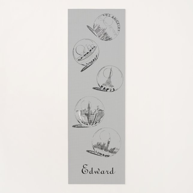 Tapete De Yoga Cidade Negra Malhação de Saúde Pessoal #2 (Frente)