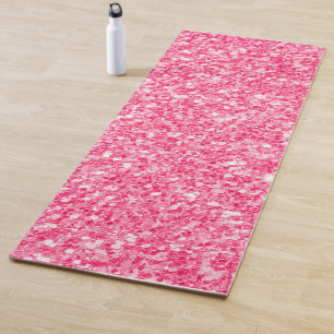 Tapete De Yoga Cinza de Falhas Rosa
