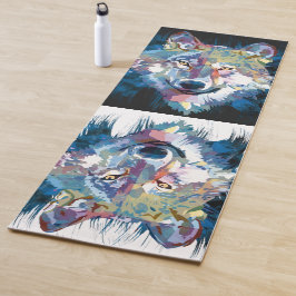 Tapete De Yoga Cinza Wolf Yoga Mat - Wolf Head Yogamat