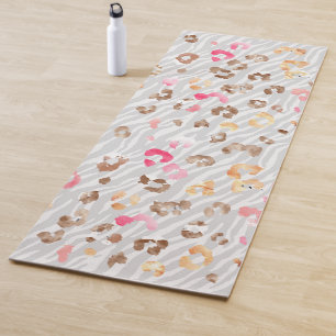 Tapete De Yoga Cinza Yoga Mat do Leopard Tiger