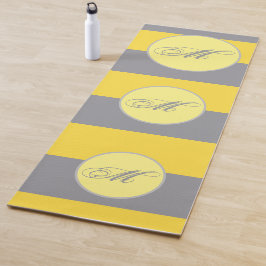 Tapete De Yoga Cinzas Amarelo-Claro E Suave Personalizadas