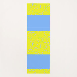 Tapete De Yoga Círculos Amarelos Loops Blue Yoga Mat