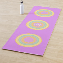Tapete De Yoga Círculos Pastel Multicoloridos
