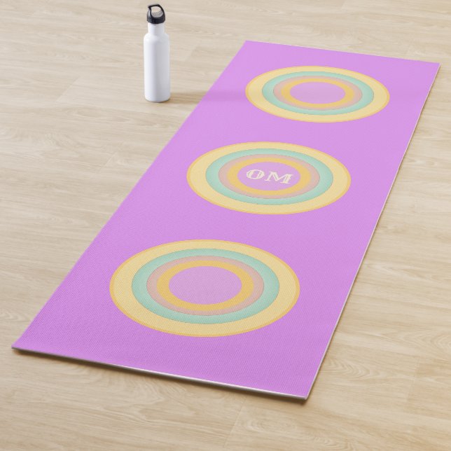 Tapete De Yoga Círculos Pastel Multicoloridos (In Situ)