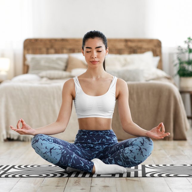 Tapete De Yoga Círculos quadrados abstrato (Criador carregado)