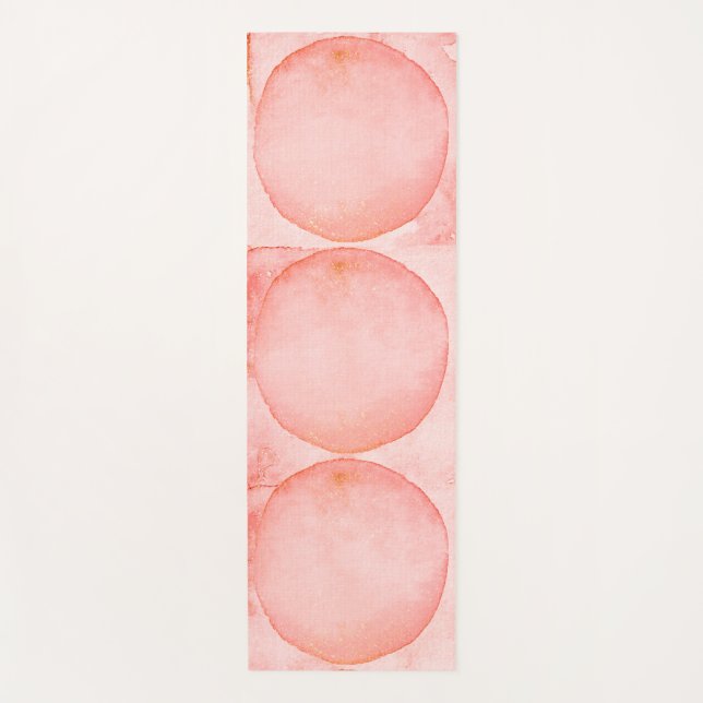 Tapete De Yoga Círculos Rosa (Frente)