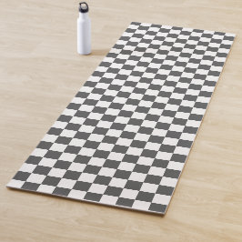 Tapete De Yoga Classic dark grey checkerboard