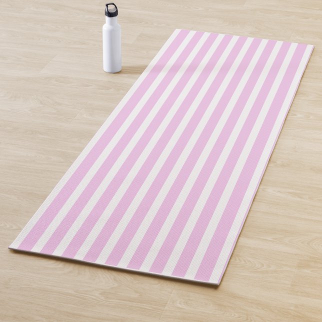 Tapete De Yoga Classic Rose Vertical Stripped Yoga Mat (In Situ)