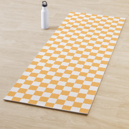 Tapete De Yoga Classic visual peach checkerboard 