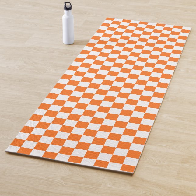 Tapete De Yoga Classic visual salmon checkerboard  (In Situ)
