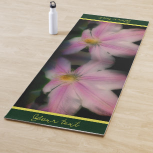 Tapete De Yoga Clematis Flower Petals Up Close Personalizado