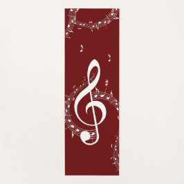 Tapete De Yoga Climactic G Clef Music Red