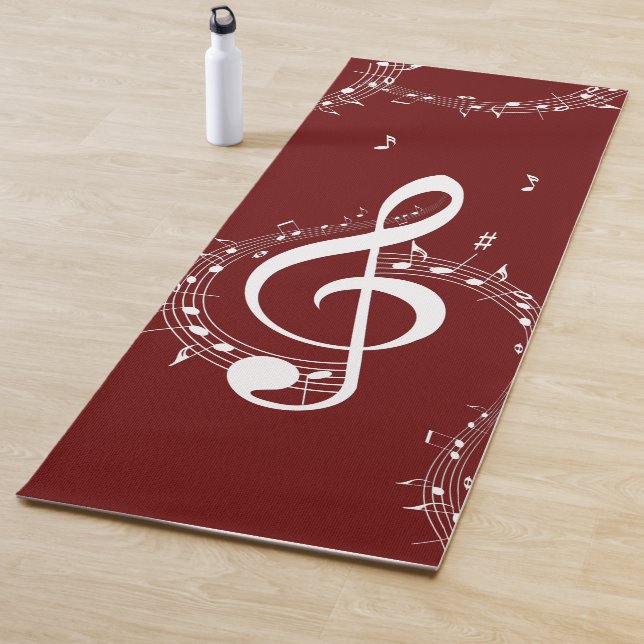 Tapete De Yoga Climactic G Clef Music Red (In Situ)