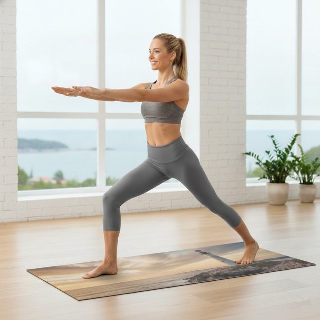 Tapete De Yoga Coastal Serenity Lighthouse Yoga Mat (Criador carregado)