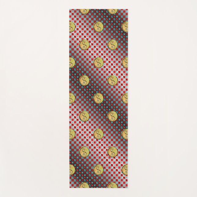 Tapete De Yoga Cobra de áries e metal (Frente)