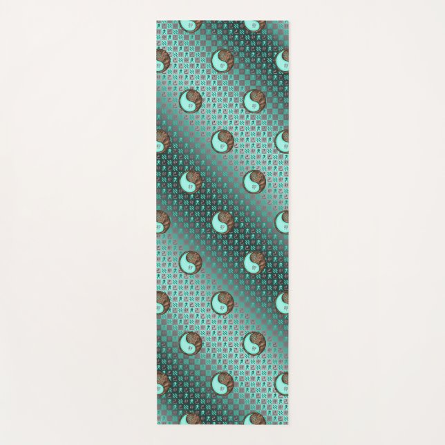 Tapete De Yoga Coelho Aquário e Terra (Frente)