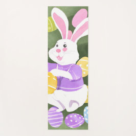 Tapete De Yoga coelho com ovos de Páscoa