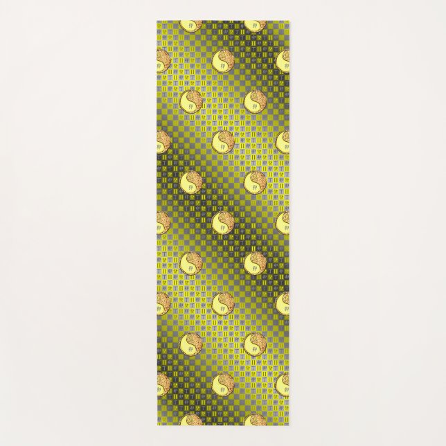 Tapete De Yoga Coelho Gemini e Fogo (Frente)