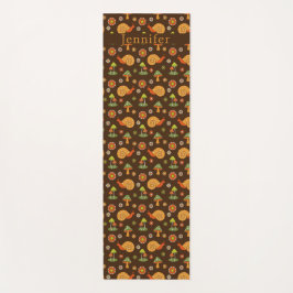 Tapete De Yoga Cogumelos e caracóis Retro Personalizados