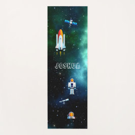 Tapete De Yoga Colagem de Astronautas Divertidos