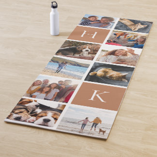 Tapete De Yoga Colagem de Fotos Personalizada da Família | Monogr